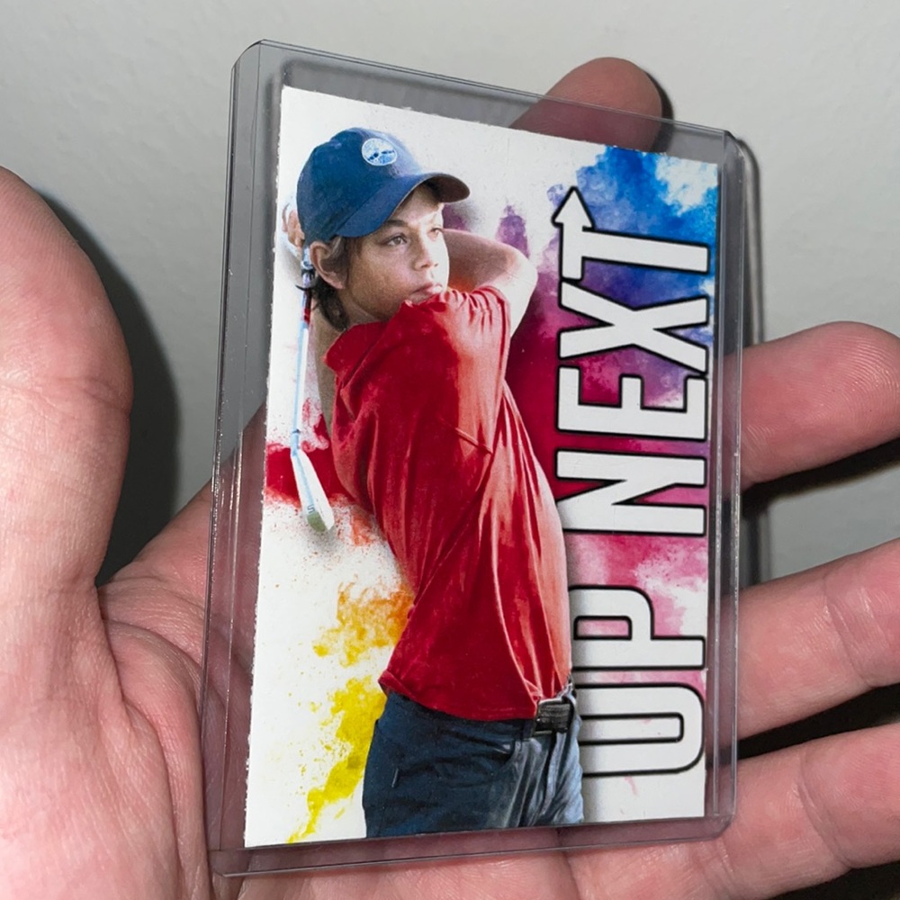 Charlie Woods ACEO Trading Card Color Blast Up Next